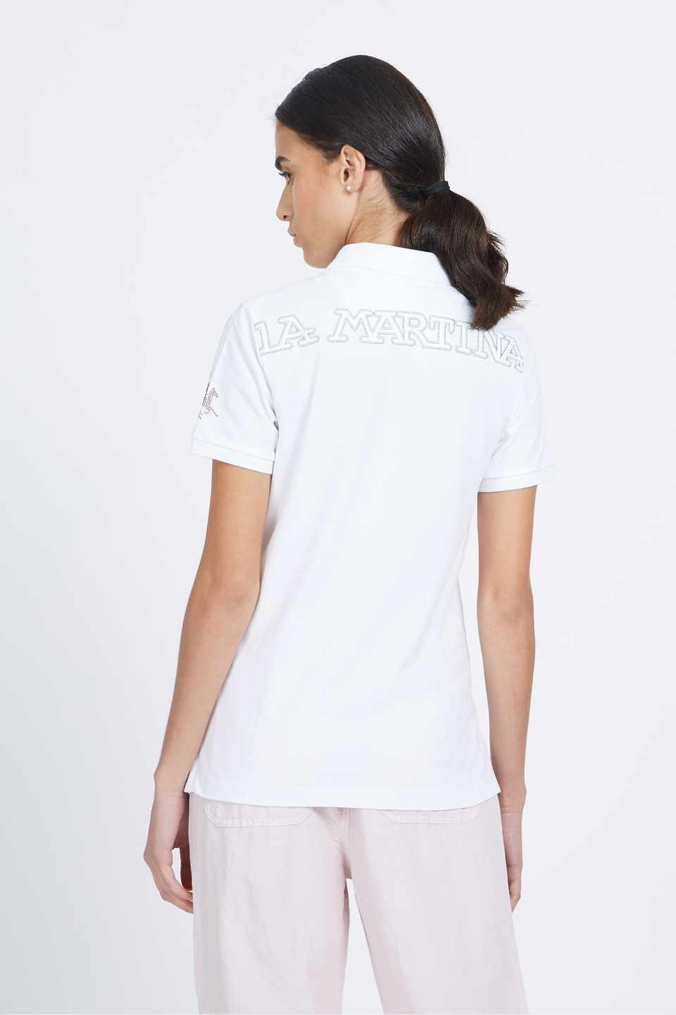 Women's regular fit stretch piqué polo shirt - Vera | La Martina - Official Online Shop