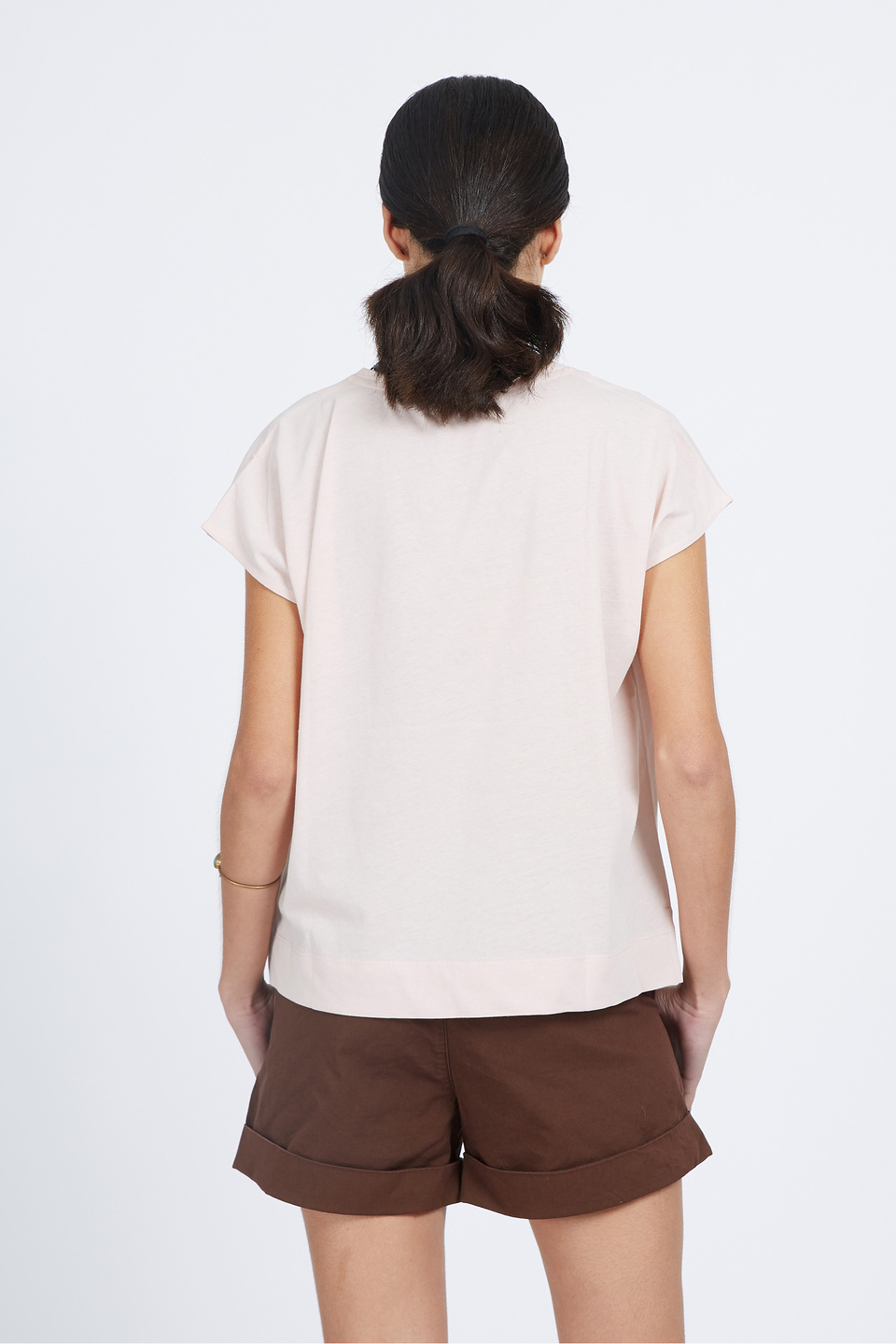Women's 100% cotton regular fit short-sleeved T-shirt - Vertie | La Martina - Official Online Shop