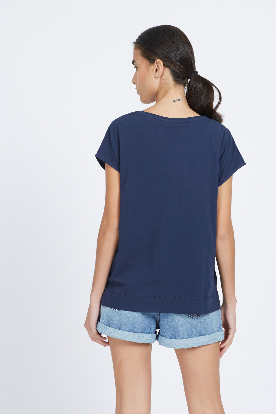 Women's 100% cotton regular fit short-sleeved T-shirt - Vertie | La Martina - Official Online Shop