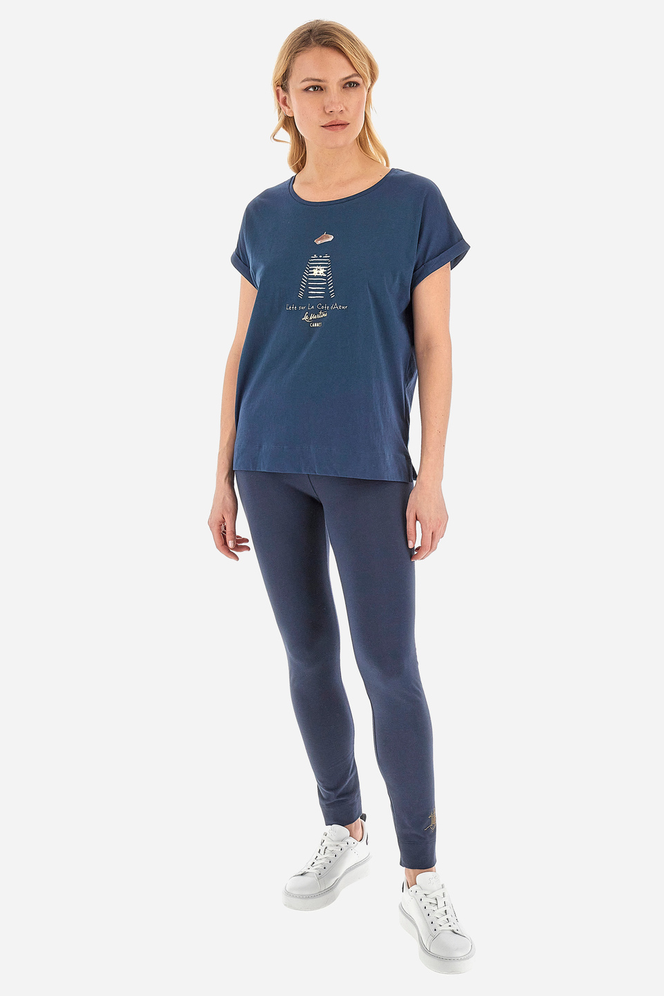 Women's 100% cotton regular fit short-sleeved T-shirt - Vernal | La Martina - Official Online Shop