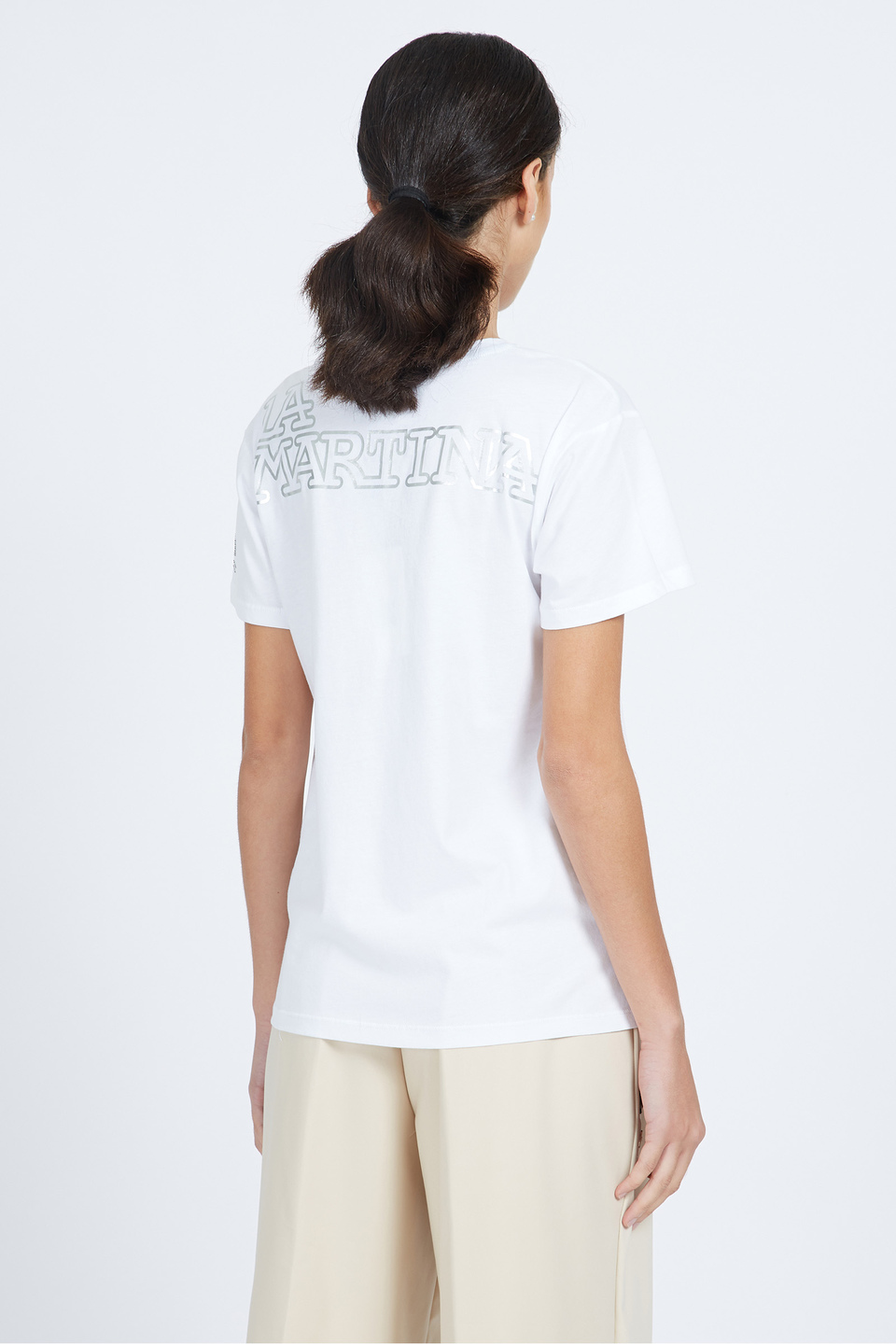 Women's short-sleeved t-shirt in 100% cotton - Vicky | La Martina - Official Online Shop