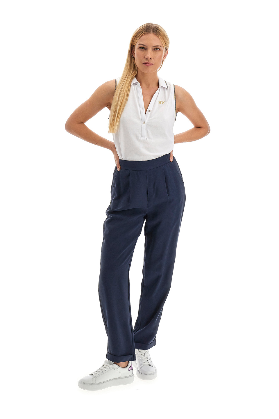 Pantalon jeans femme uni 5 poches Spring Weekend - Villard | La Martina - Official Online Shop