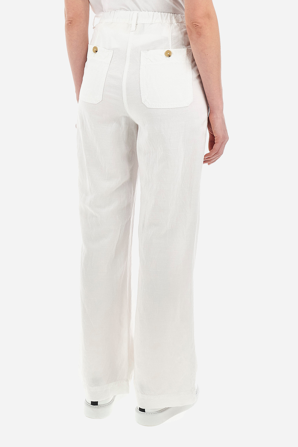 The Jetset - White Linen Women's Pants