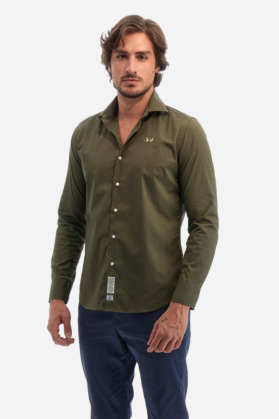 Camisa hombre slim fit logo pequeño - Innocent | La Martina - Official Online Shop