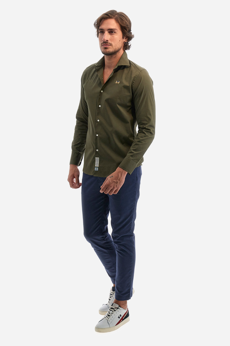 Camisa hombre slim fit logo pequeño - Innocent | La Martina - Official Online Shop