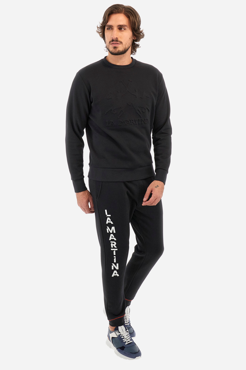 Man regular fit sweatshirt - Quadrilatere | La Martina - Official Online Shop