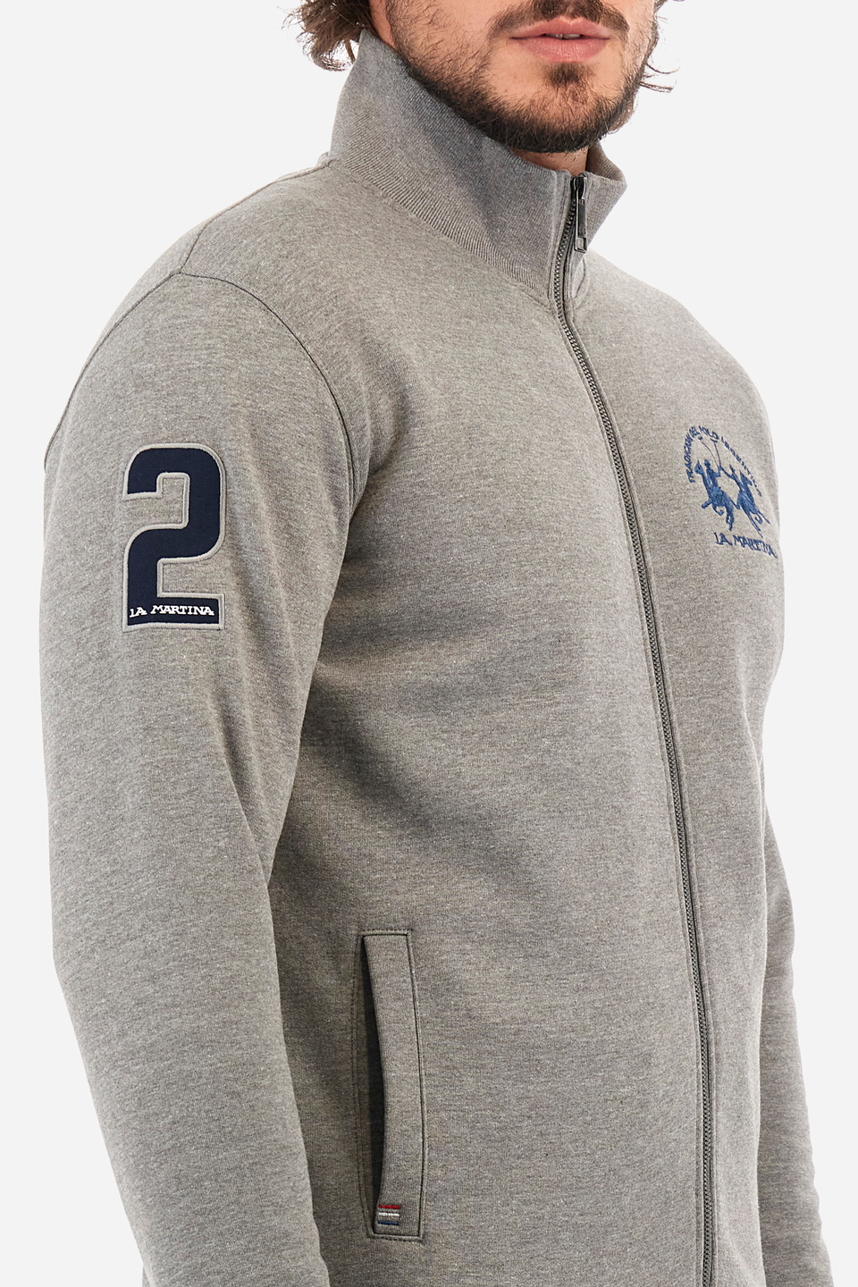 Men's full-zip sweatshirt regular fit - Raul | La Martina - Official Online Shop