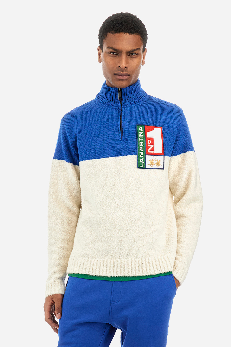 Pull-over col montant zip - Homme