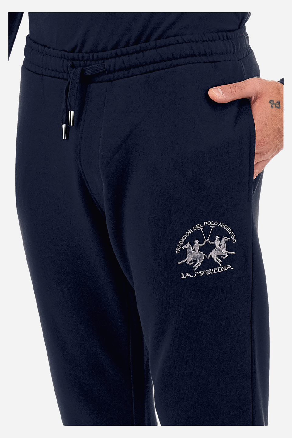 Pantalon de jogging en coton coupe confort pour homme Bleu marine La  Martina