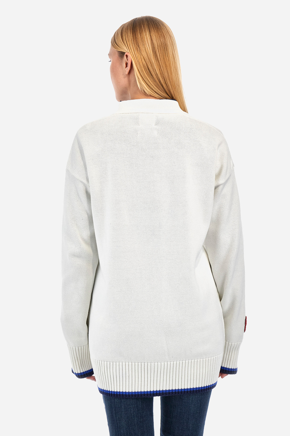 Sweater tipo cárdigan de mujer de corte recto - Wynette | La Martina - Official Online Shop