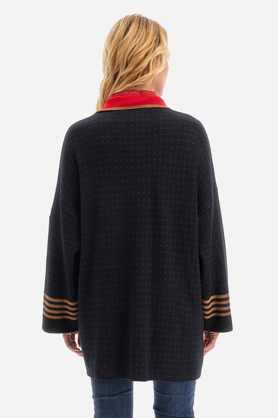 Cardigan tricot femme en laine mélangée douce  - Wendall | La Martina - Official Online Shop