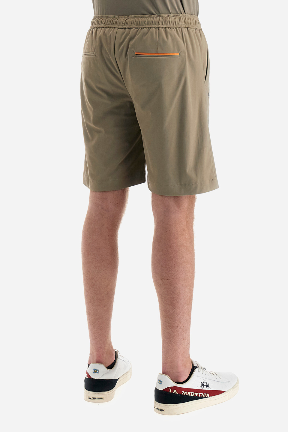 Regular-fit Bermuda shorts in synthetic fabric - Yacov | La Martina - Official Online Shop