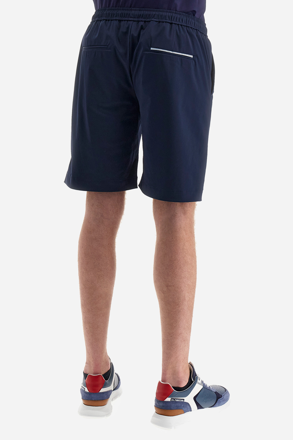Regular-fit Bermuda shorts in synthetic fabric - Yishachar | La Martina - Official Online Shop