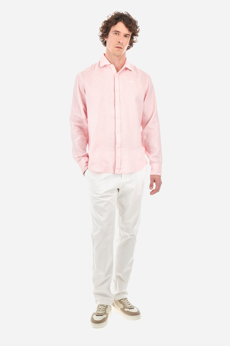 Regular-fit linen shirt - Russel | La Martina - Official Online Shop
