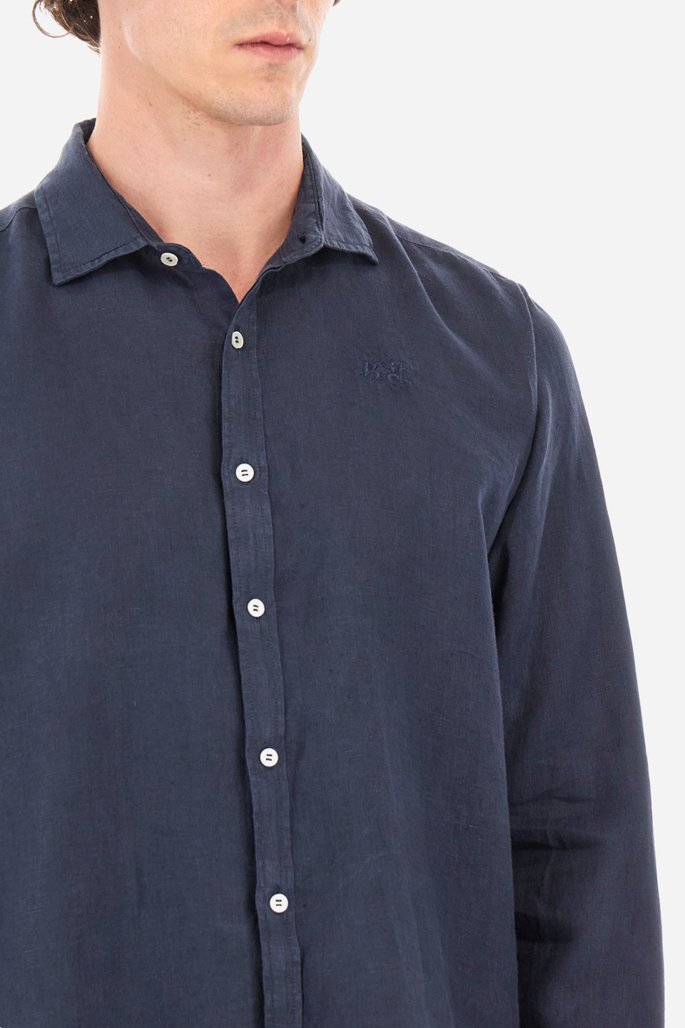 Regular-fit linen shirt - Russel | La Martina - Official Online Shop