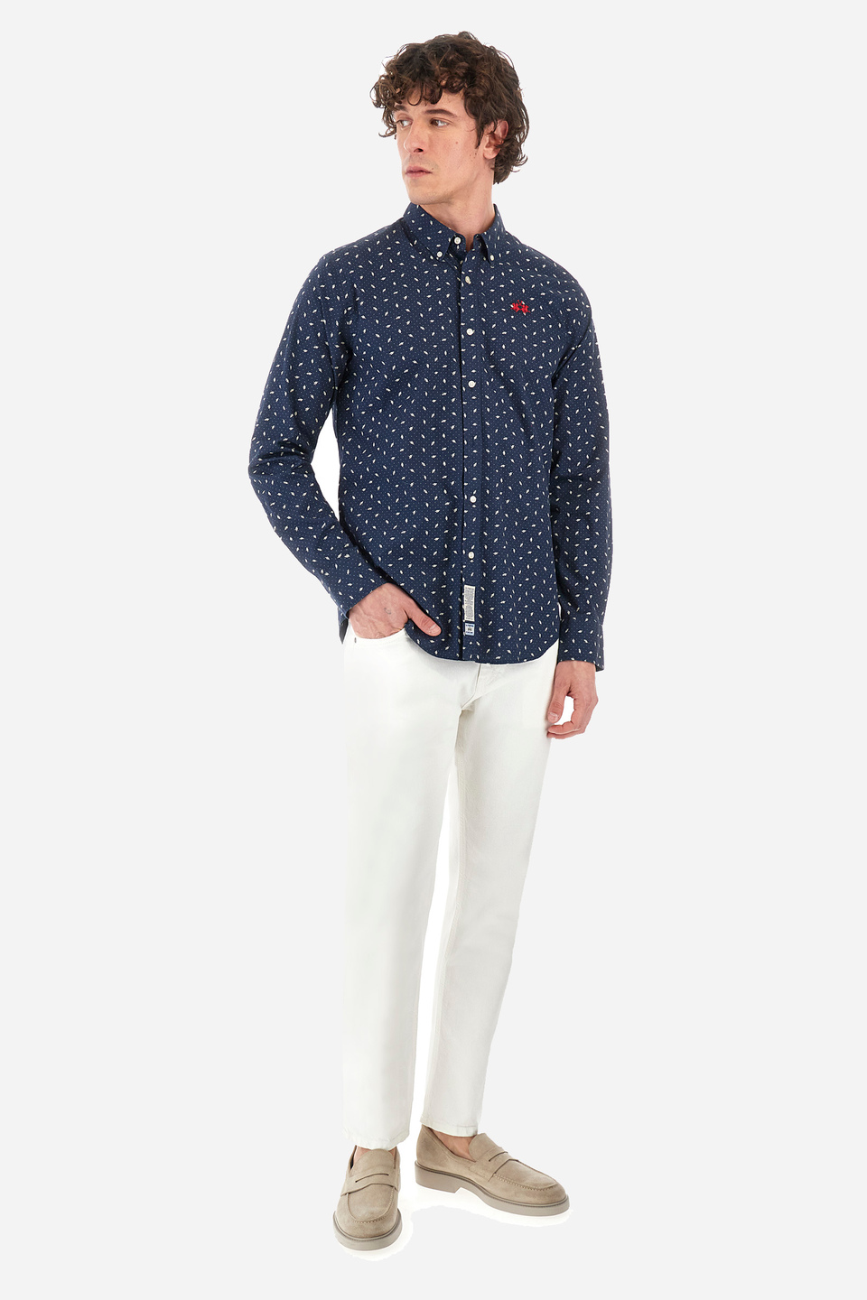 Hemd aus Baumwolle gemustert Regular Fit – Rodolfo | La Martina - Official Online Shop