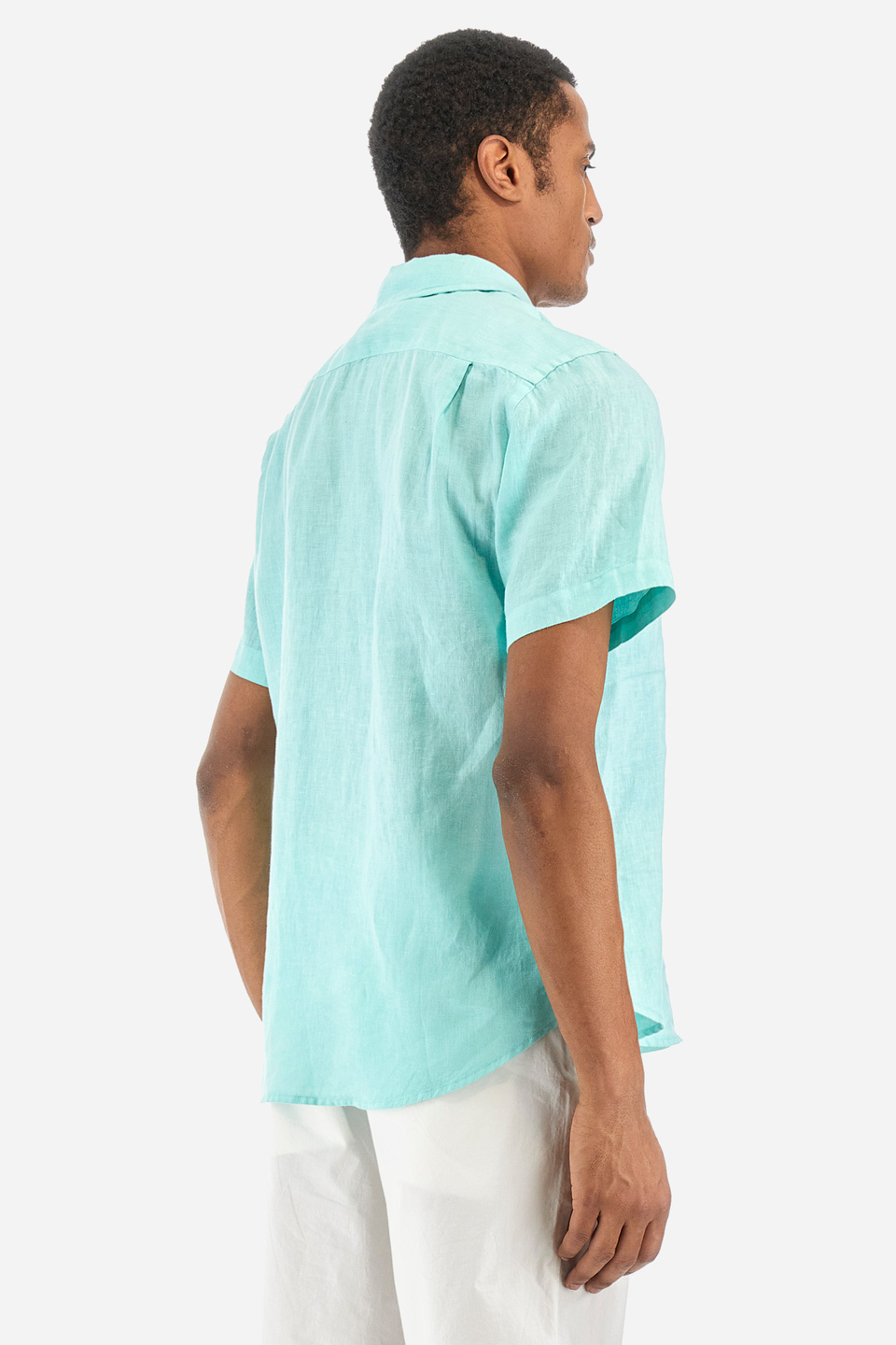 Chemise à manches courtes en lin - Varoun | La Martina - Official Online Shop