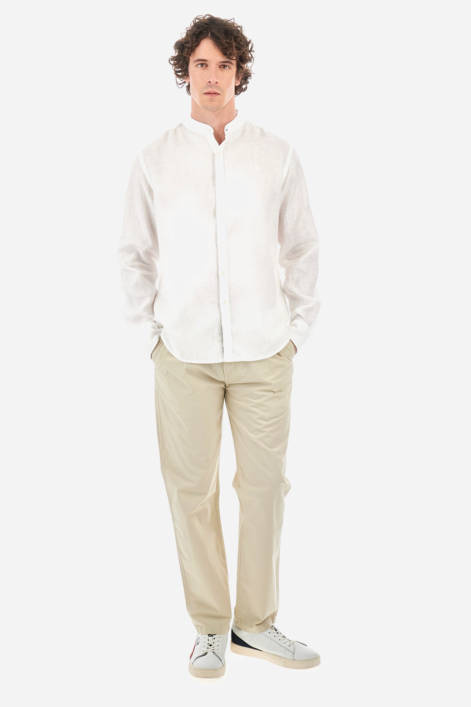 Camicia regular fit in lino - Yasr | La Martina - Official Online Shop