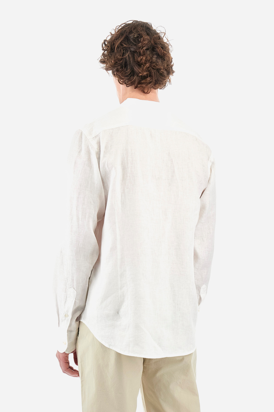Camisa de lino de corte recto - Yasr | La Martina - Official Online Shop
