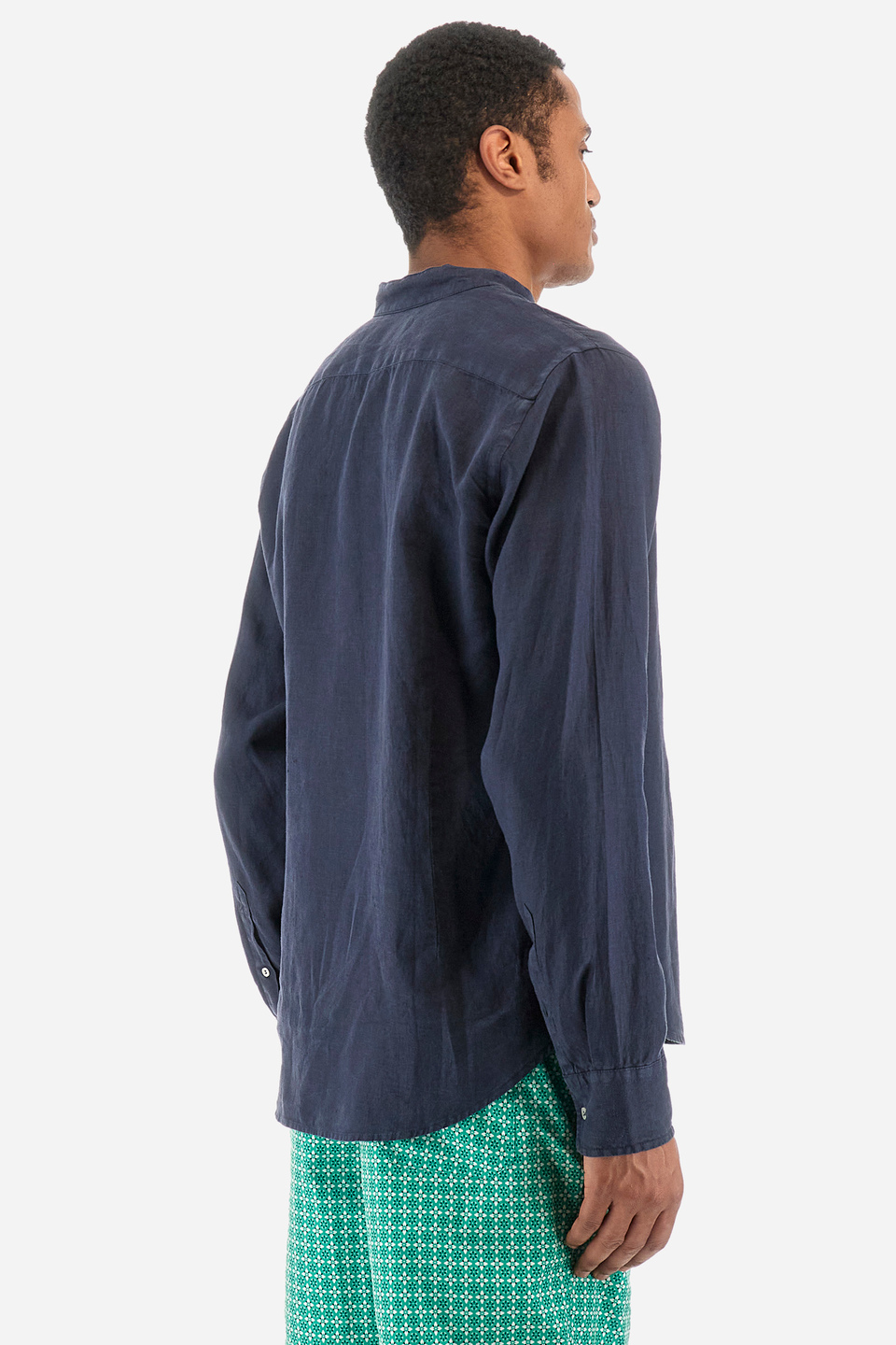 Regular-fit linen shirt - Yasr | La Martina - Official Online Shop
