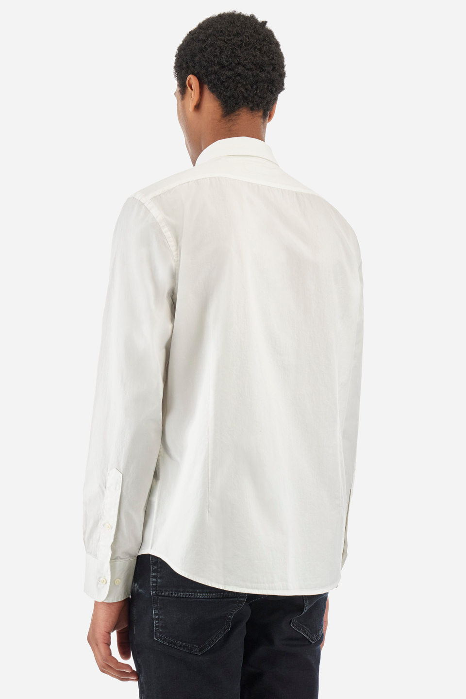 Regular-fit poplin shirt - Rodolfo Optic White La Martina | Shop Online