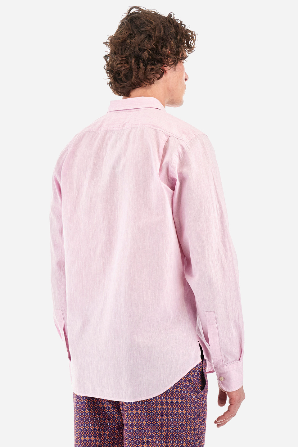 Regular-fit shirt in cotton and linen - Innocent | La Martina - Official Online Shop