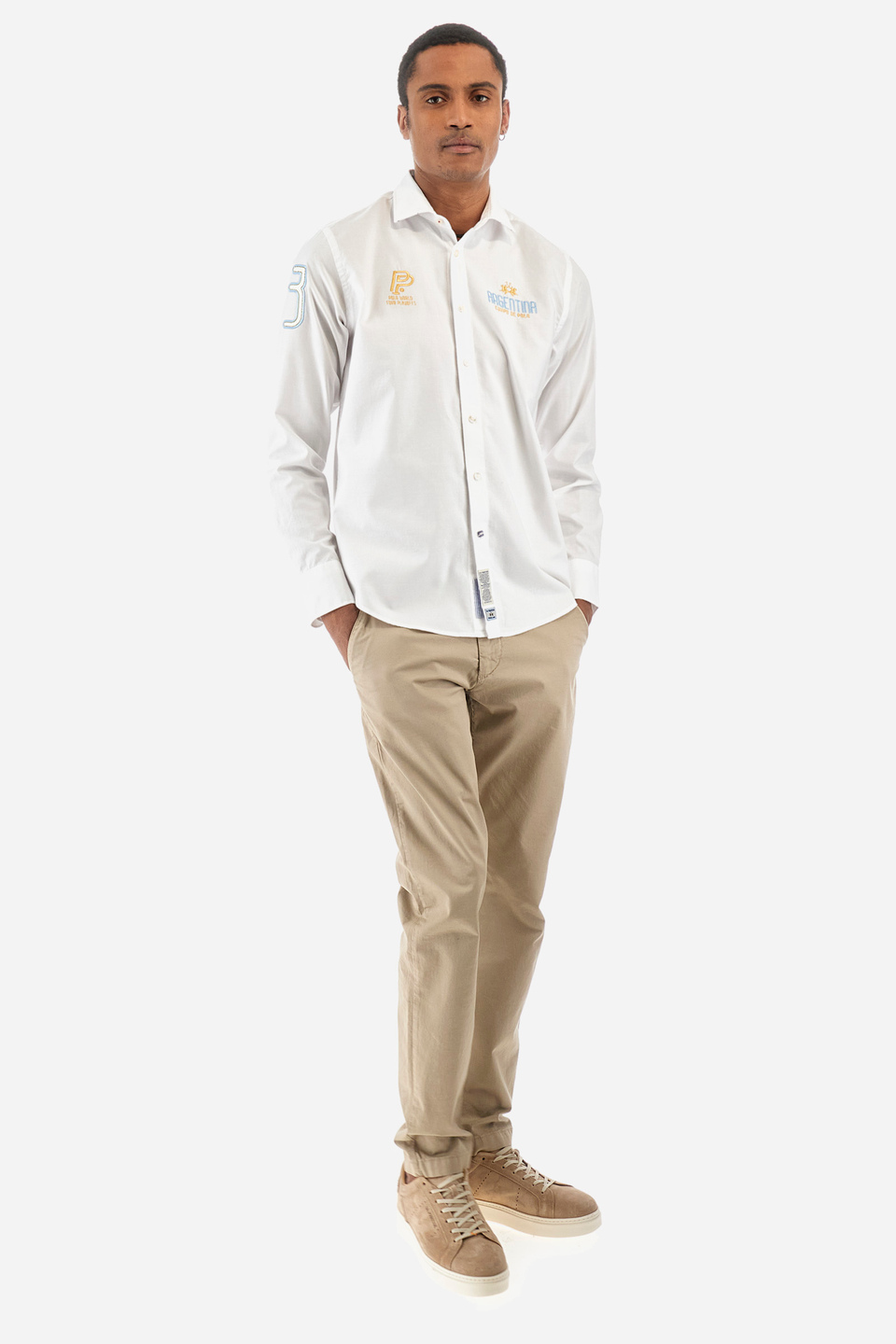 Camisa de algodón de corte cómodo - Yishmael | La Martina - Official Online Shop