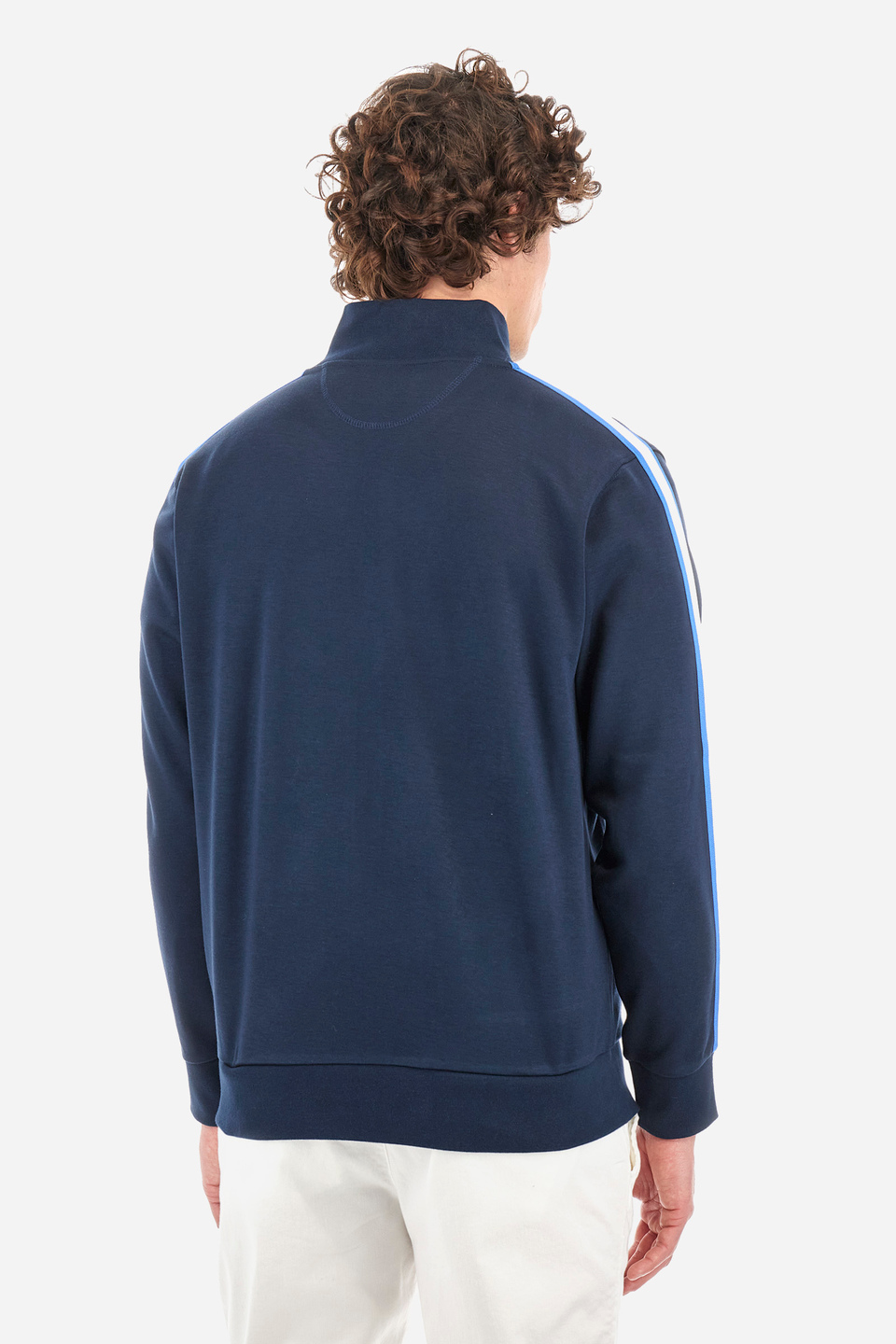 Regular-fit sweatshirt in synthetic fabric - Yuan | La Martina - Official Online Shop