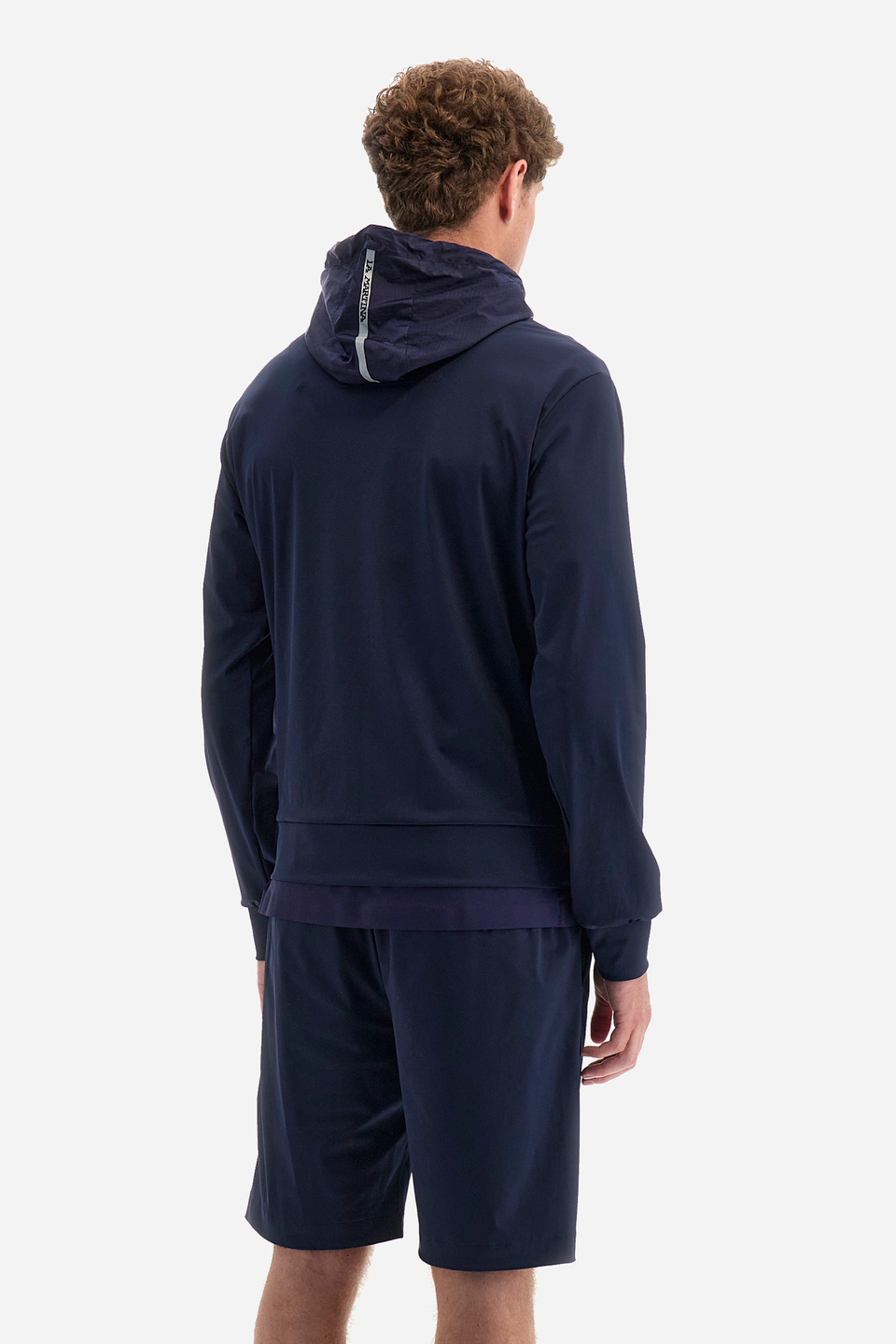 Regular-fit sweatshirt in synthetic fabric - Yosi | La Martina - Official Online Shop