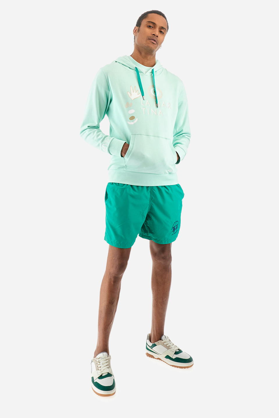 Regular-fit sweatshirt in cotton - Yachim | La Martina - Official Online Shop