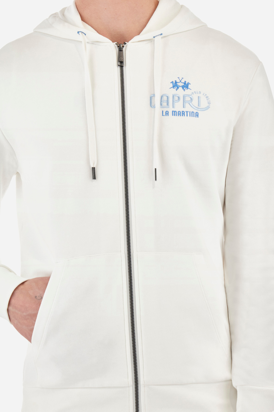 Regular-fit sweatshirt in synthetic fabric - Yrjo | La Martina - Official Online Shop