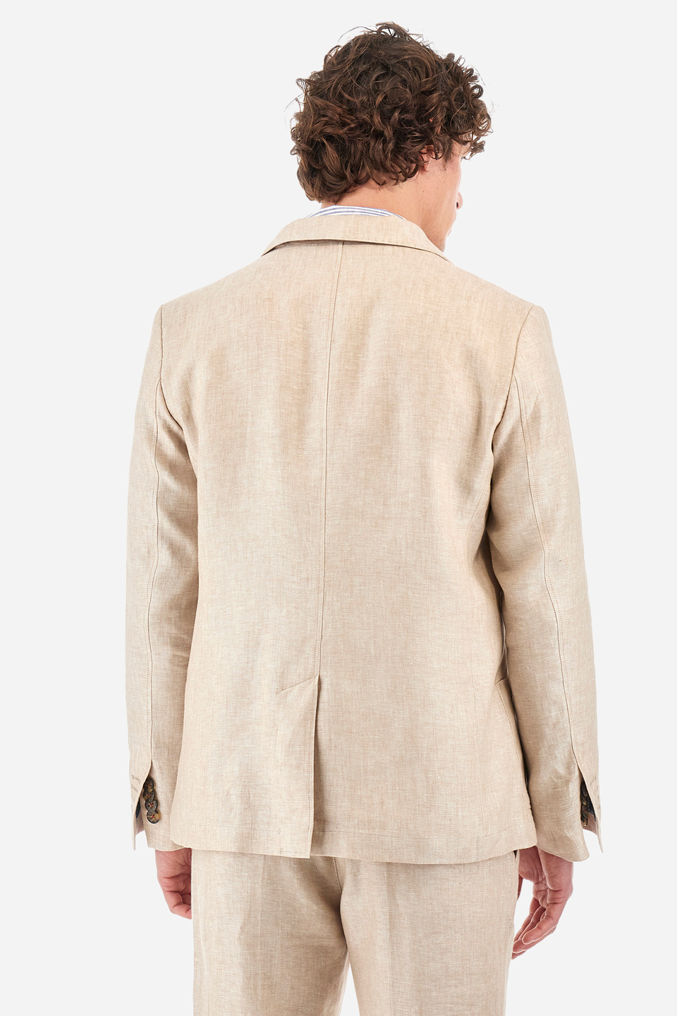 Regular-fit linen blazer - Yukon | La Martina - Official Online Shop