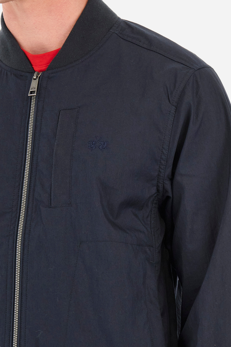 Regular-fit bomber jacket in mixed cotton - Yochonon | La Martina - Official Online Shop