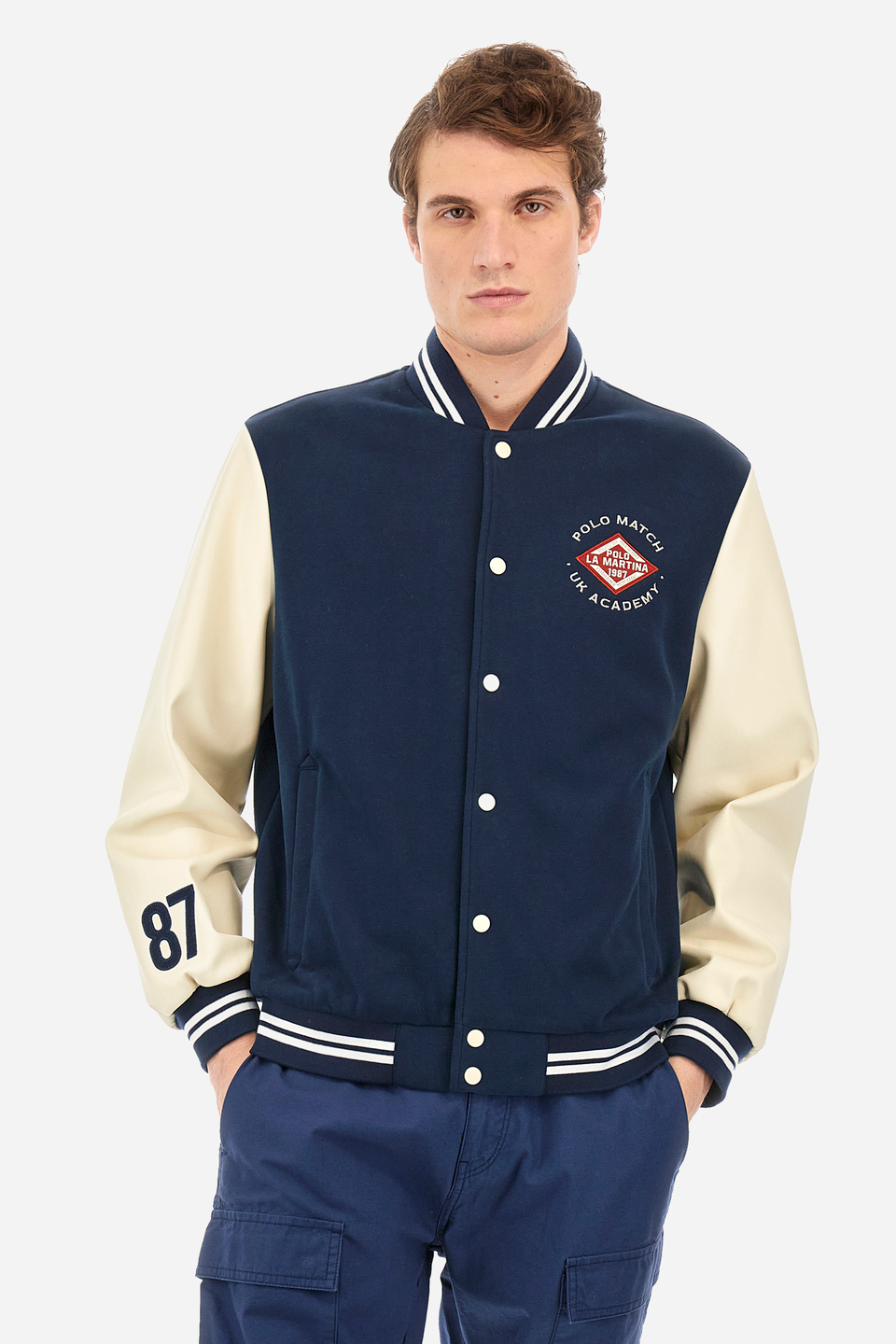 Regular fit men's bomber jacket - Yakob | La Martina - Official Online Shop