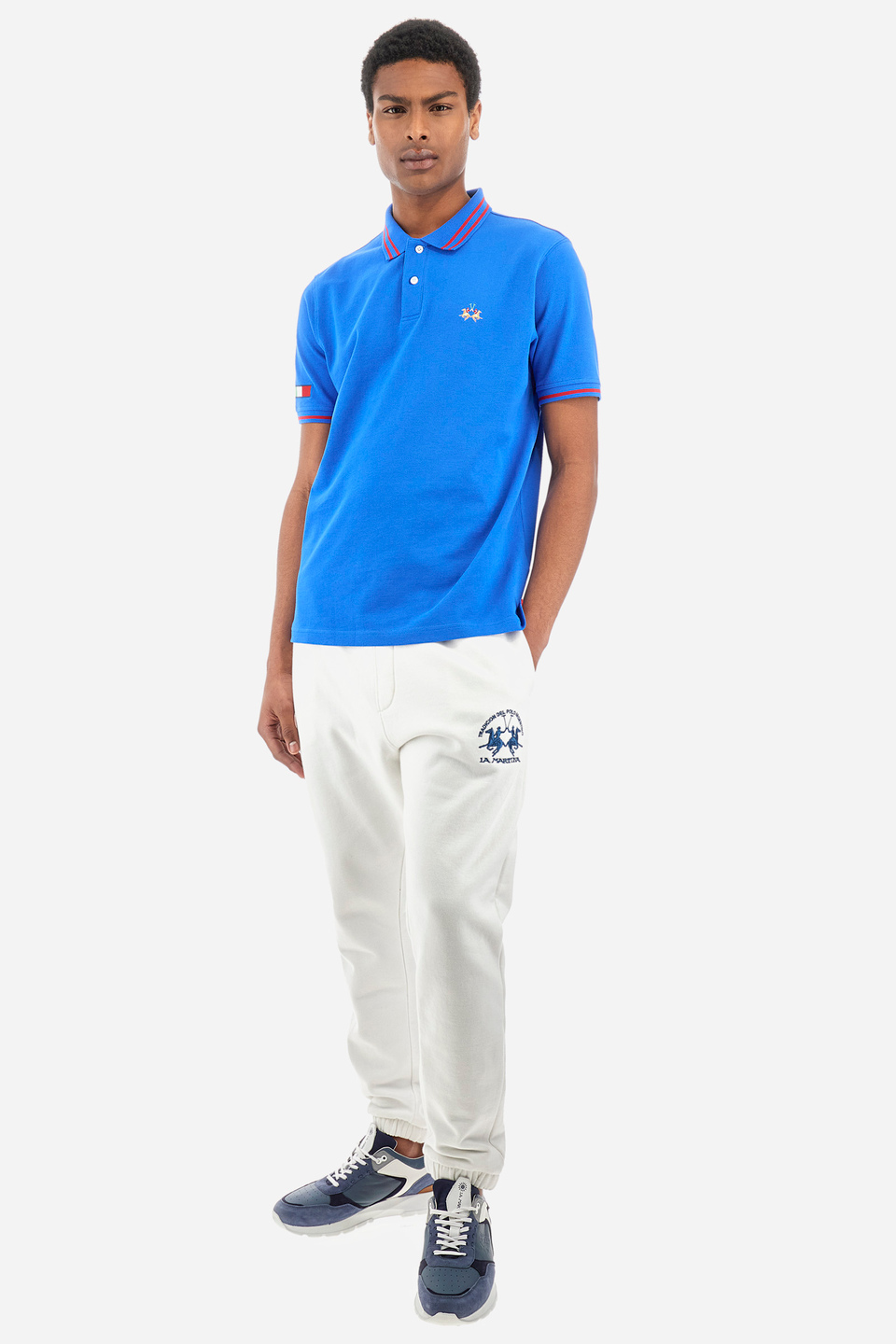 Regular-fit cotton polo shirt - Yehudah | La Martina - Official Online Shop