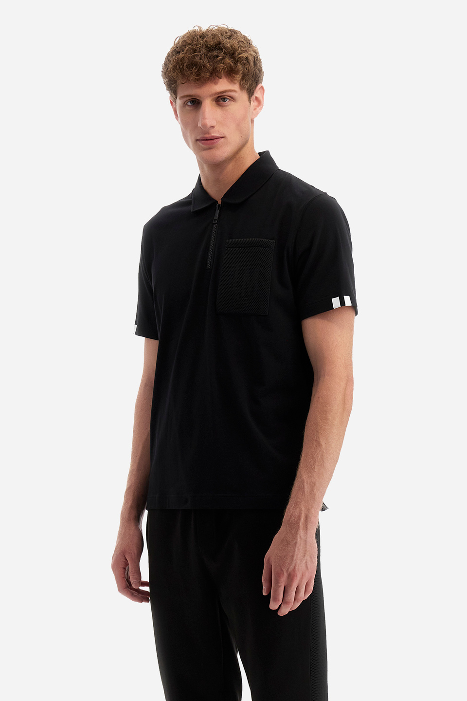 Regular-fit polo shirt in elasticated cotton - Yates | La Martina - Official Online Shop