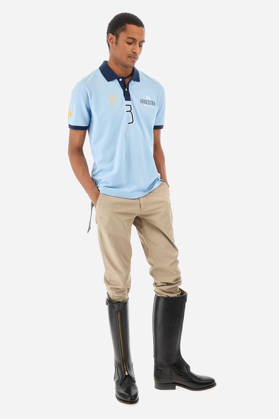 Poloshirt aus Stretch-Baumwolle Regular Fit – Ydan | La Martina - Official Online Shop