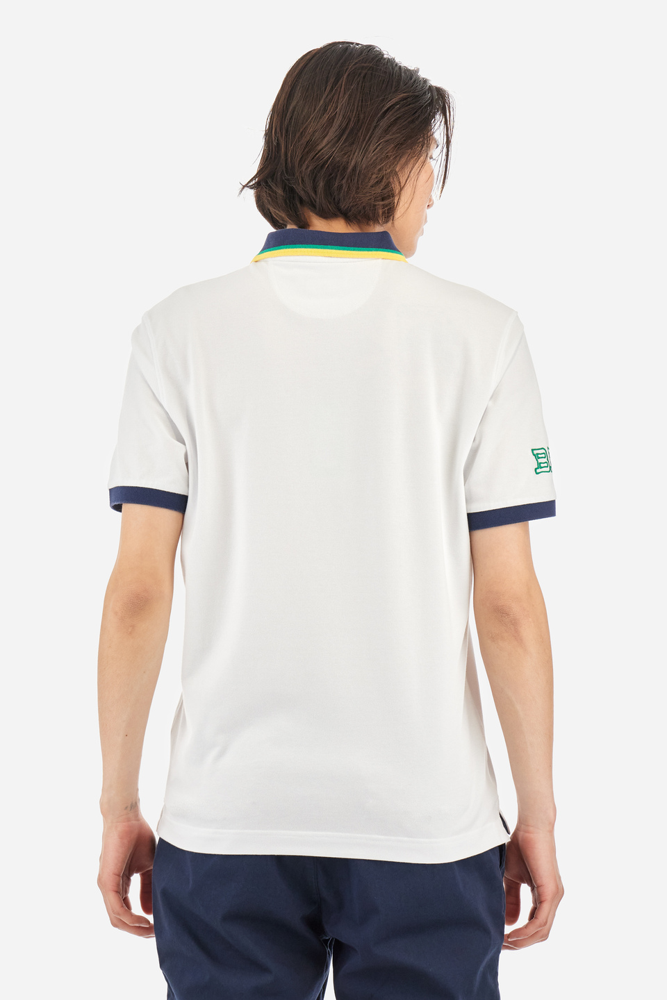 Regular-fit polo shirt in elasticated cotton - Youri | La Martina - Official Online Shop