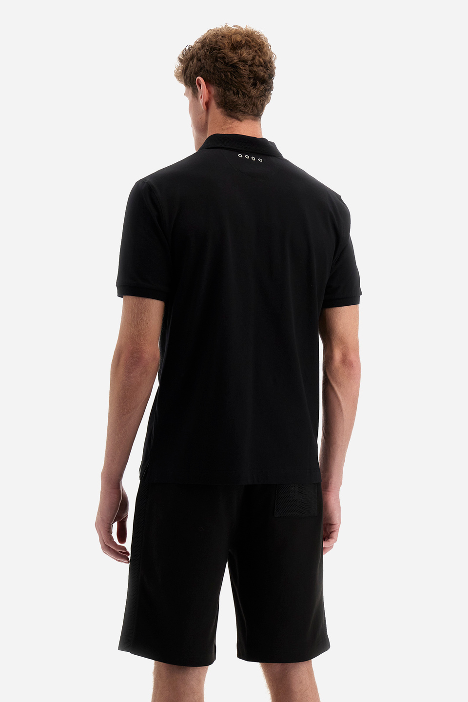 Regular-fit polo shirt in elasticated cotton - Yodrak | La Martina - Official Online Shop