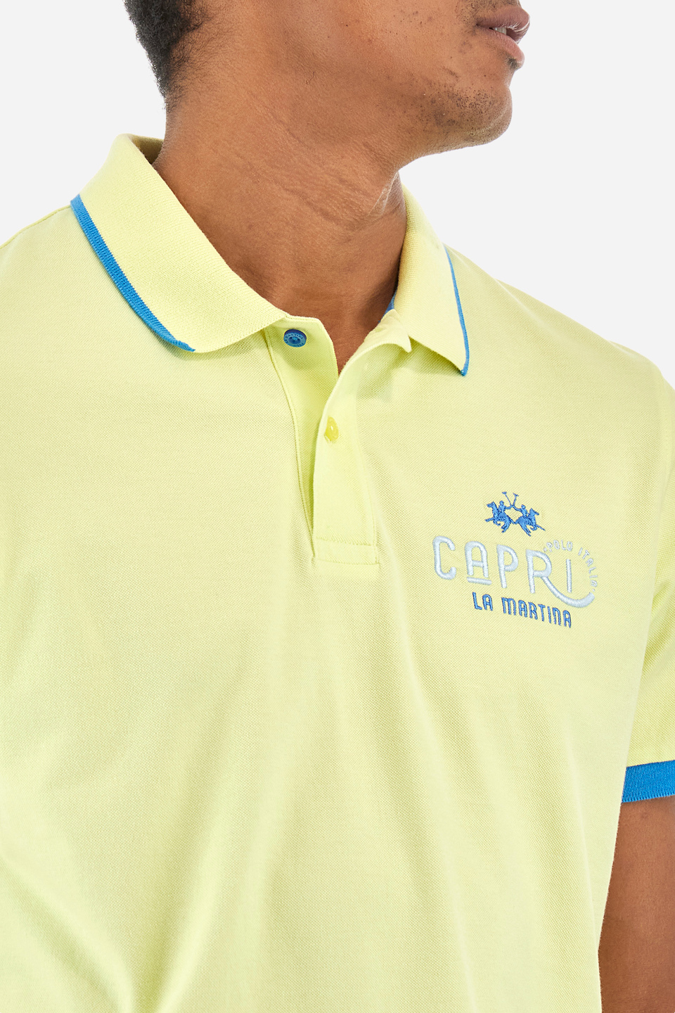 Poloshirt aus Stretch-Baumwolle Regular Fit – Yushua | La Martina - Official Online Shop