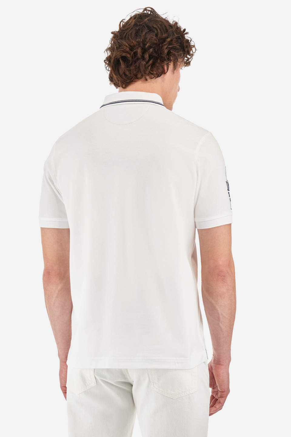Regular-fit polo shirt in elasticated cotton - Yoshihiko | La Martina - Official Online Shop