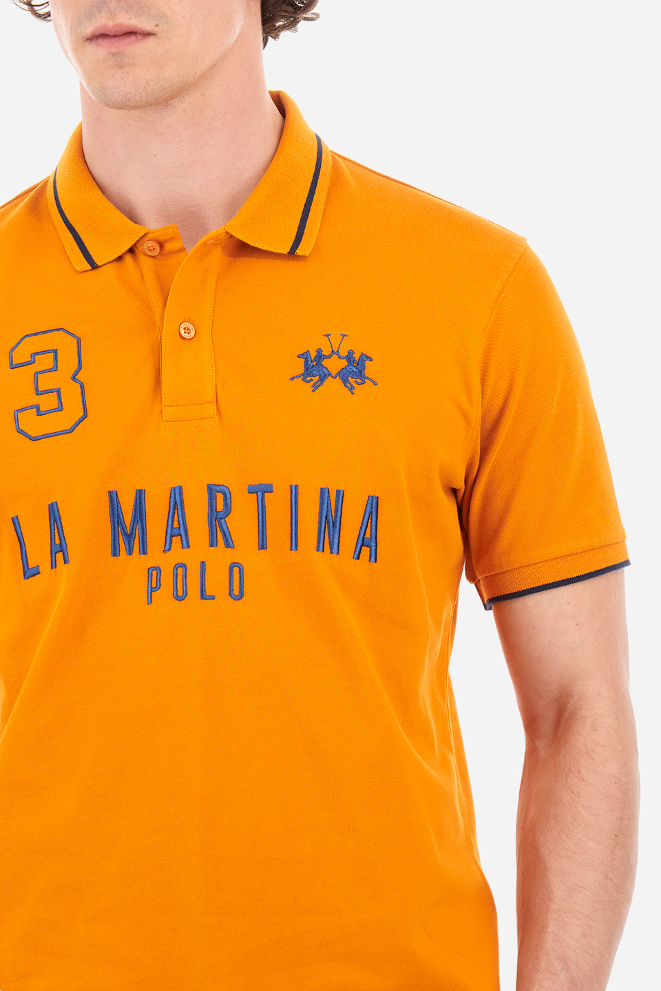 Polo coupe classique en coton stretch - Yeshayahu | La Martina - Official Online Shop