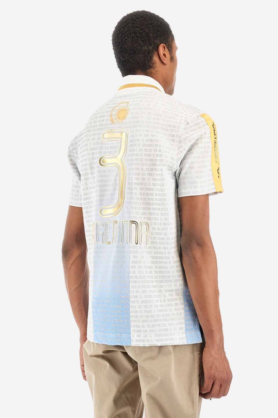 Regular-fit polo shirt in elasticated cotton - Yoshiya | La Martina - Official Online Shop