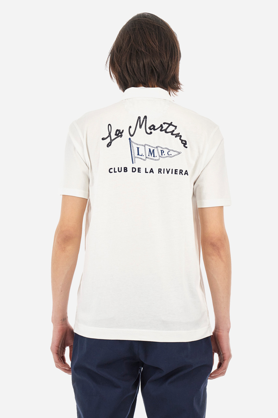 Regular-fit polo shirt in cotton - Yuze | La Martina - Official Online Shop