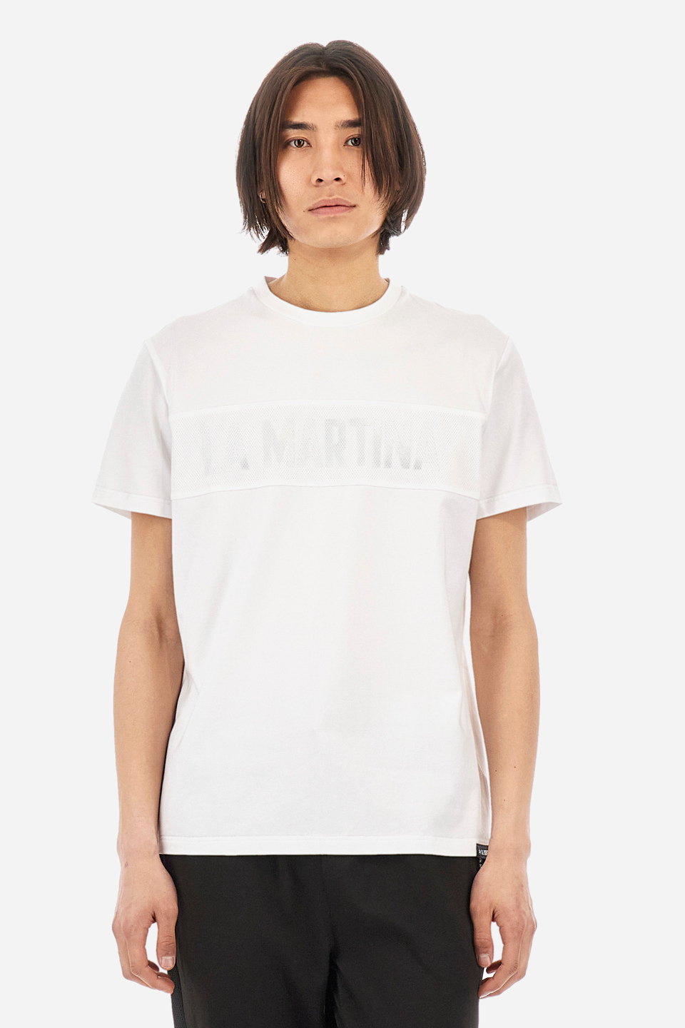 T-Shirt aus Stretch-Baumwolle Regular Fit – Yeshuda | La Martina - Official Online Shop