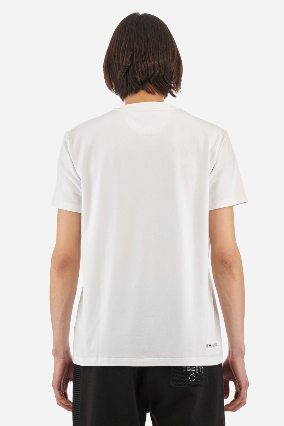 Remera en algodón elastizado de corte recto - Yeshuda | La Martina - Official Online Shop