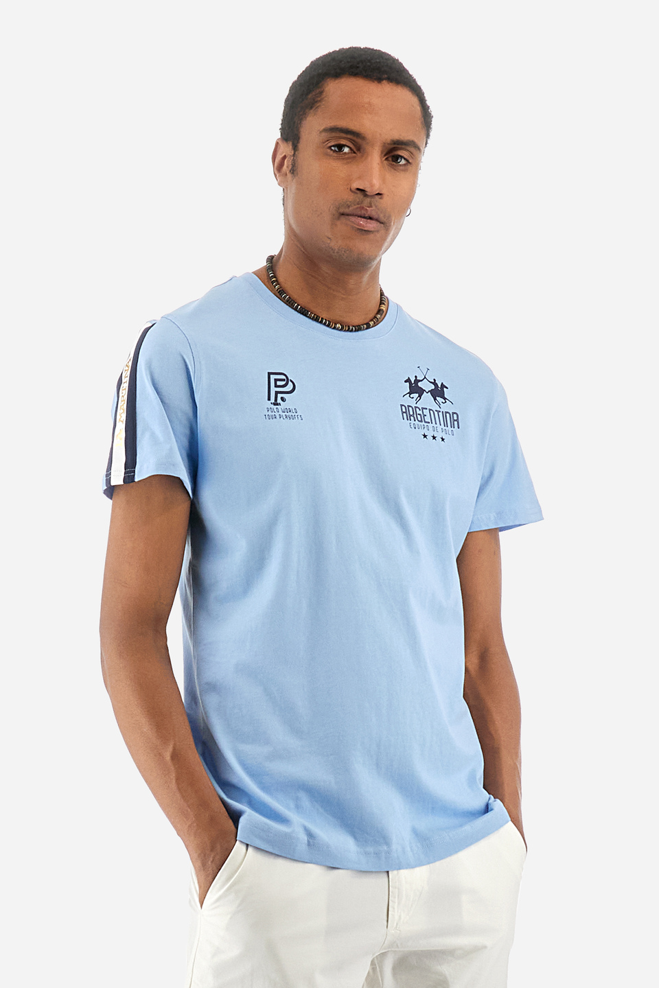 T-shirt coupe classique en coton - Yitro | La Martina - Official Online Shop