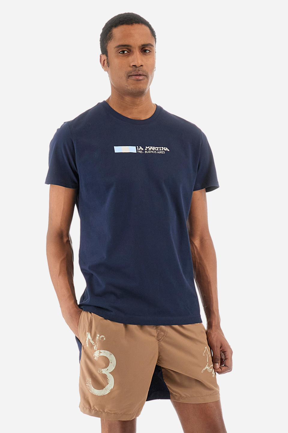 T-shirt regular fit in cotone - Yasir | La Martina - Official Online Shop