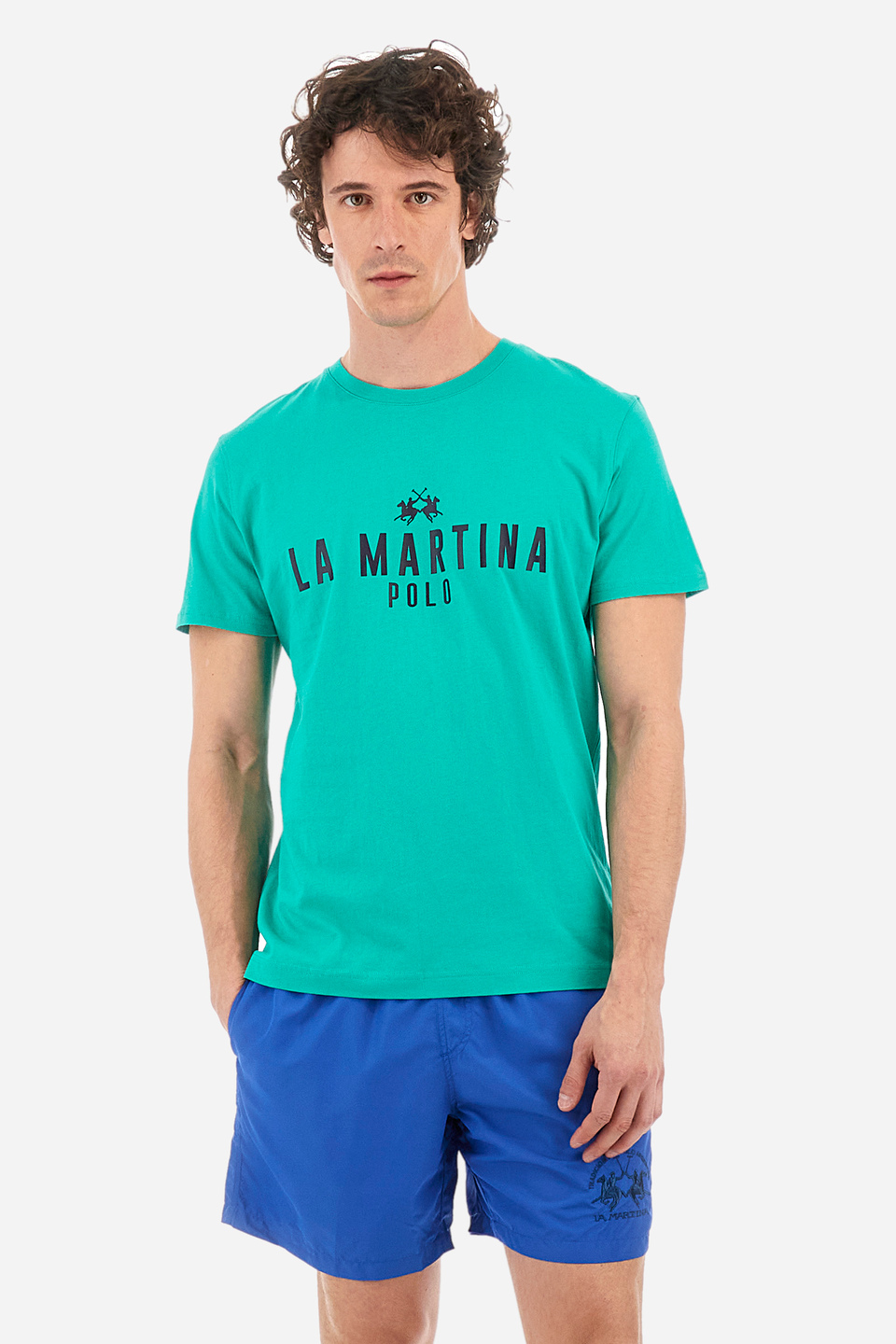 Regular-fit cotton T-shirt - Ysmael | La Martina - Official Online Shop