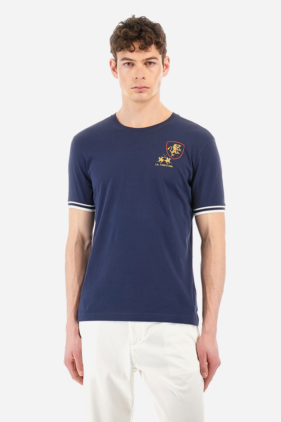 T-Shirt aus Baumwolle Regular Fit - Yafeu | La Martina - Official Online Shop